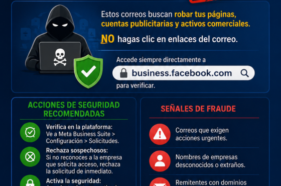 ¡Cuidado! Si recibiste un correo sobre una “solicitud de socio del administrador comercial”