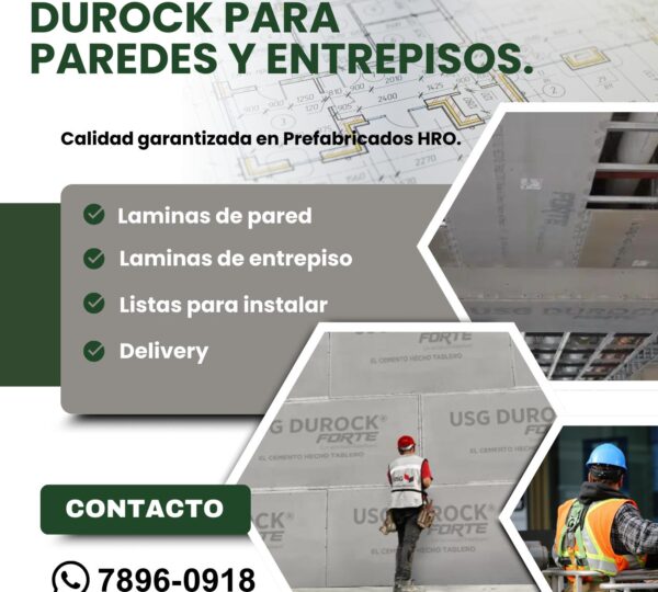 Laminas Durock N Prefabricados HRO